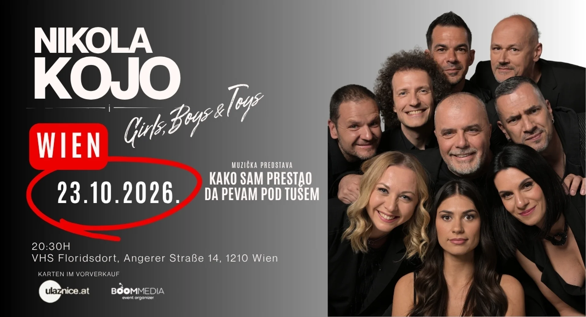 Muzička predstava - Nikola Kojo i Girls Boys & Toys - Wien 