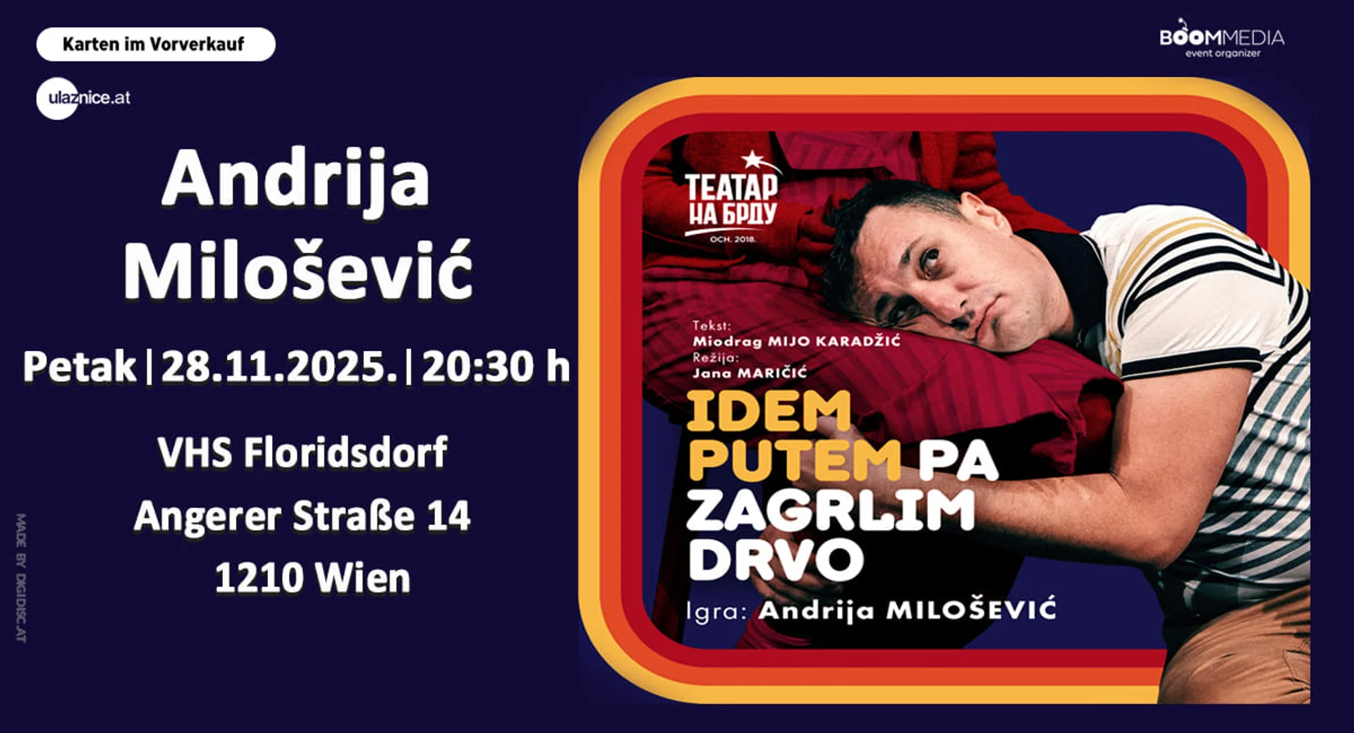 Andrija Milošević “Idem putem, pa zagrlim drvo“ - Wien