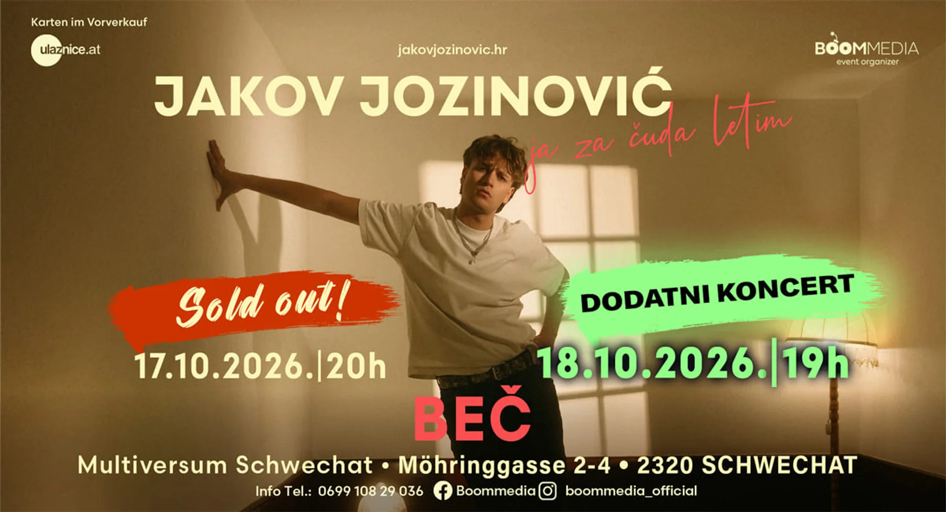 Jakov Jozinović – Wien – Dodatni koncert - 18.10.2026